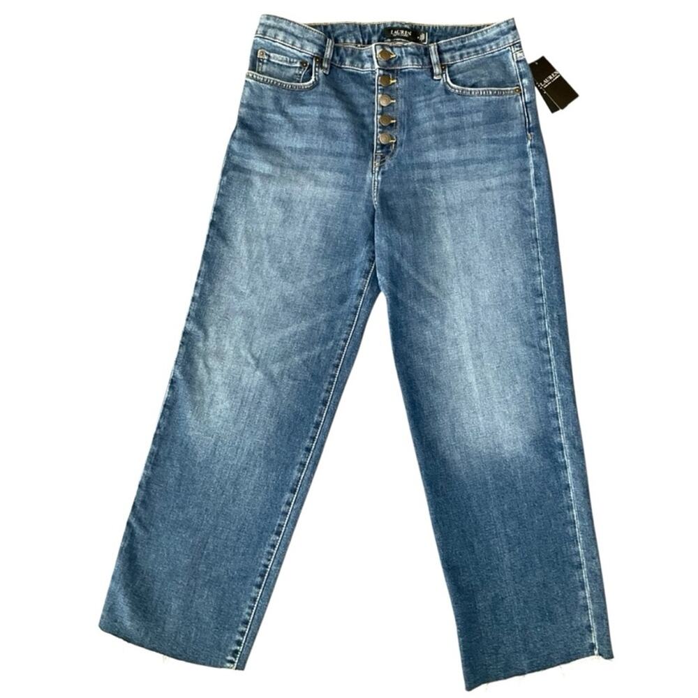 Lauren Ralph Lauren Women’s Jeans High Rise Button fly Blue Size 10 NWT